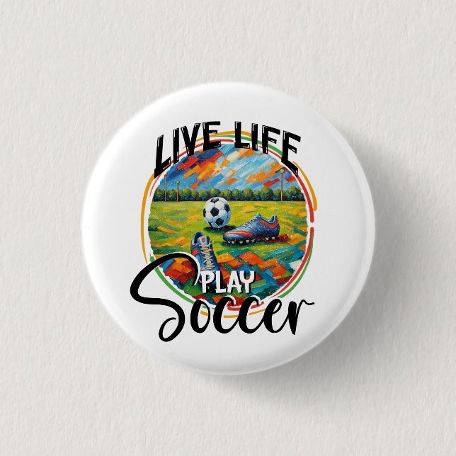 Life Live Play Soccer, Fußballfeld Button (Vorderseite)