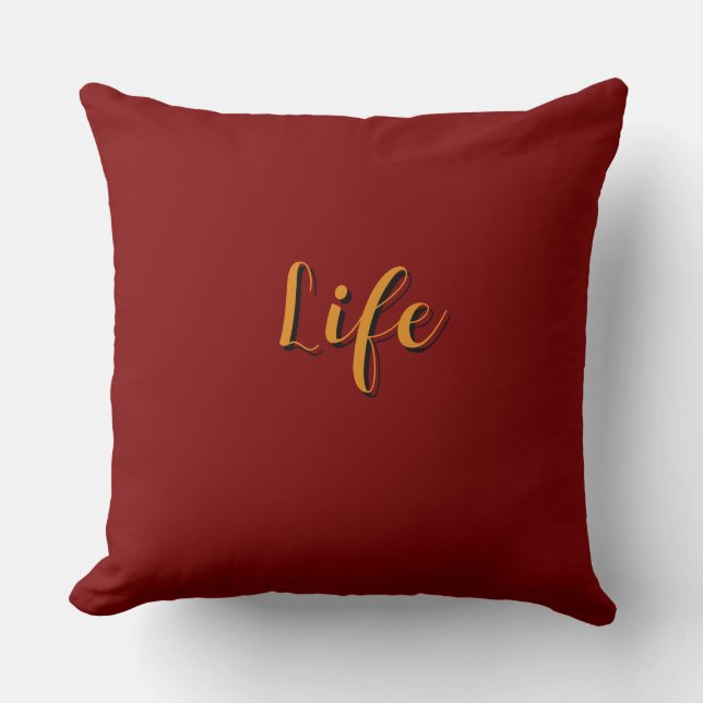 Life Logo Dk Rot      Kissen (Vorderseite)