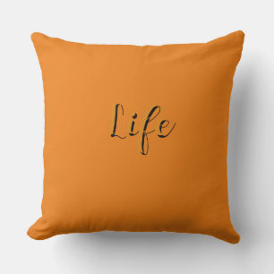 Life-Logo Orange Kissen