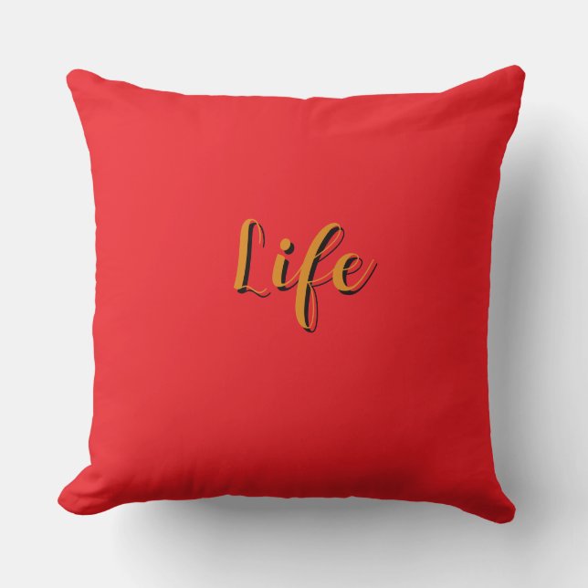 Life Logo Rot      Kissen (Vorderseite)