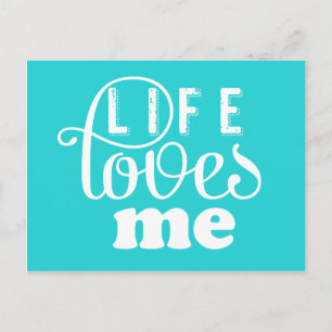 LIFE LOVES Bestätigung Postcard Postkarte