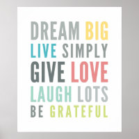LIFE MANTRA QUOTE positive Typografie Pastellfarbe