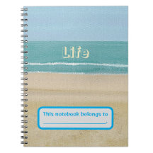 Life, Ocean Waves Beach Sand Personalisiertes Note
