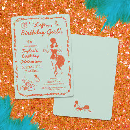 Life of a Birthday Girl Invitation Einladung