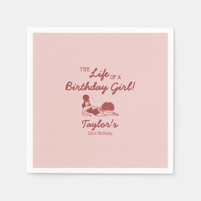 Life of a Birthday Girl Party Serviette (Vorderseite)