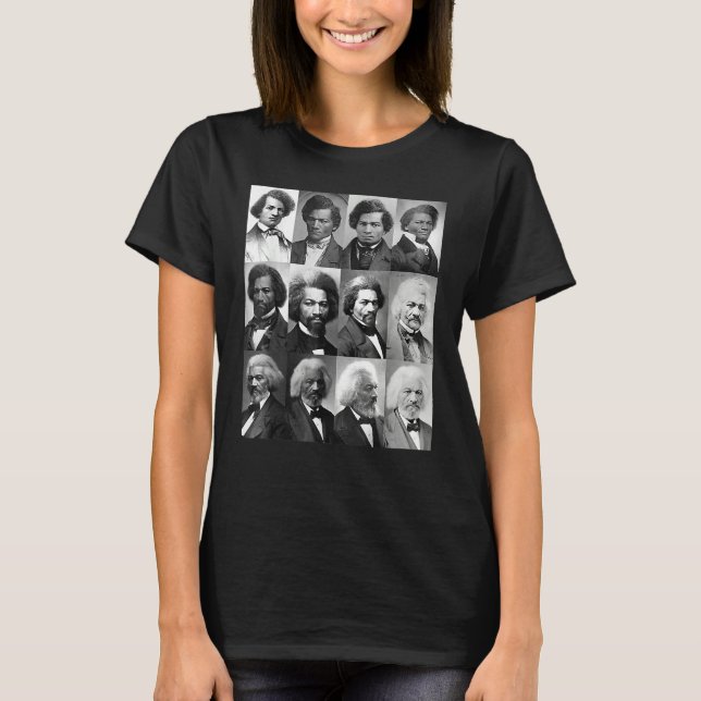 Life Of Frederick Douglass Shirt-Retro Black Histo T-Shirt (Vorderseite)