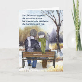 Life Partner Senior African American Gay Couple Feiertagskarte