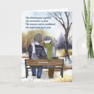 Life Partner Senior African American Gay Couple Feiertagskarte