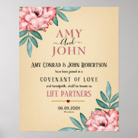 "Life Partners" Liebe Covenant Wedding Certificate