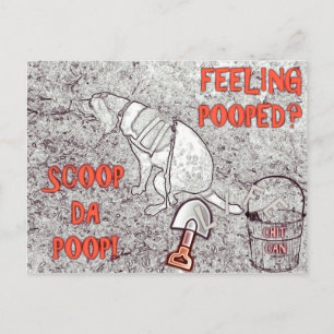 Life Pooper Scooper Postkarte