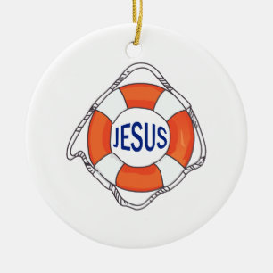 LIFE PRESERVER JESUS KERAMIKORNAMENT