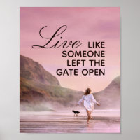 Life Quote Beach Fotoster Poster
