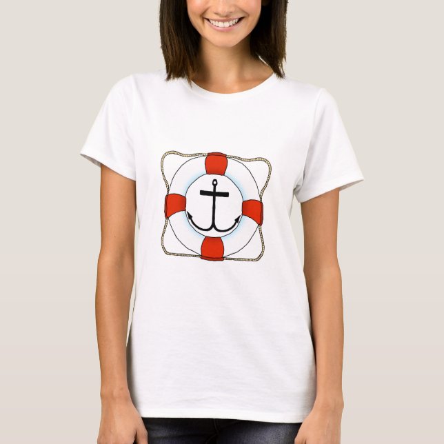 Life Saver & Anchor Women's Basic T - Shirt (Vorderseite)
