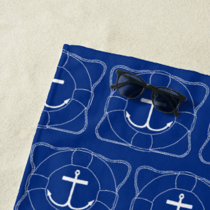 Life Savers und Anchors Beach Handtuch (Lite Print