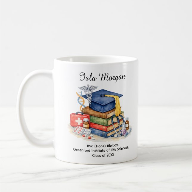 🎓Life Sciences Achievement Graduation Mug Kaffeetasse (Links)