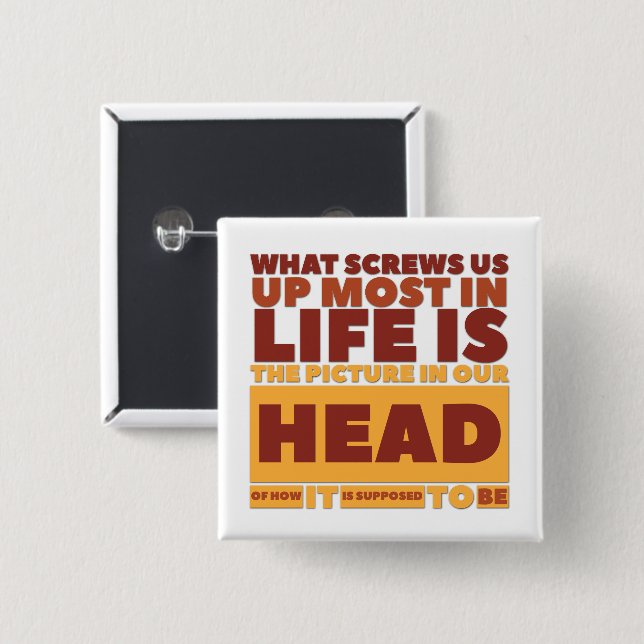 Life - Square Button (Vorne & Hinten)