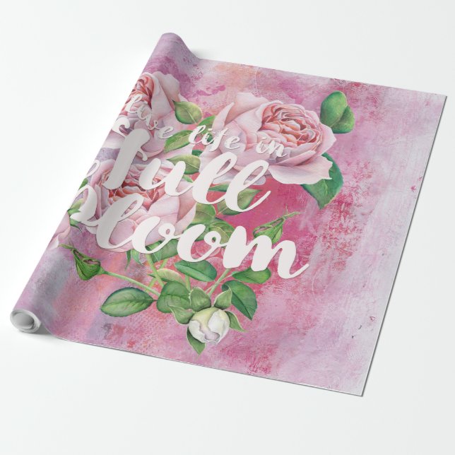 Life-Summer Blume Blumenkohl Sprichwort schön Geschenkpapier (Ungerollt)