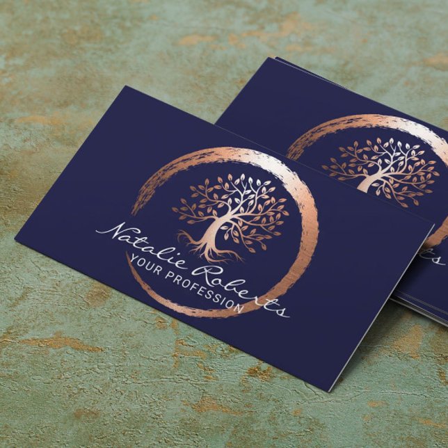 Life Tree Gold Circle Yoga Wellness Wellness-Cente Visitenkarte (Von Creator hochgeladen)