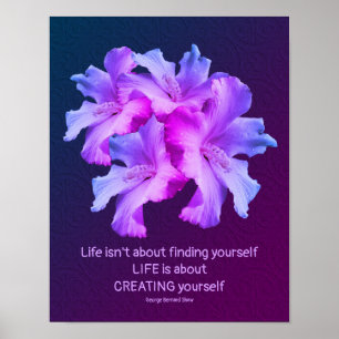 Life White Hibiskus Blume Inspiration Poster