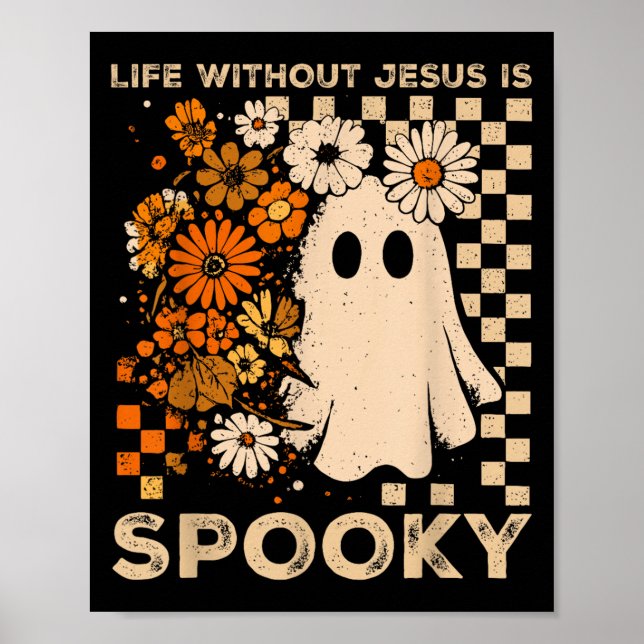 Life Without Jesus Is Soky Floral Christian Hallow Poster (Vorne)