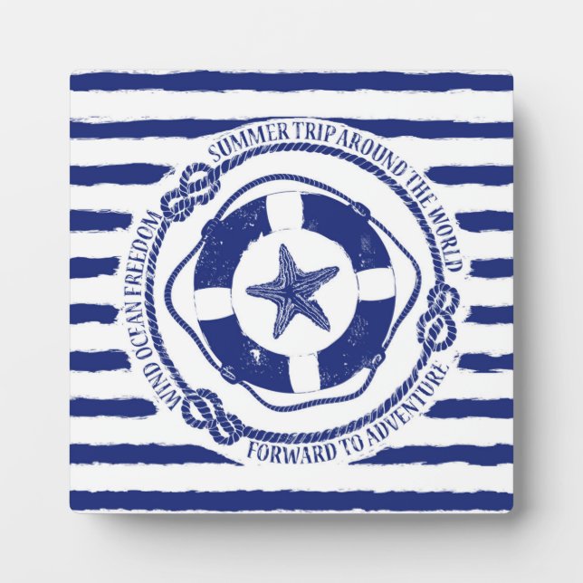 Lifebuoy And Starfish Fotoplatte (Vorderseite)