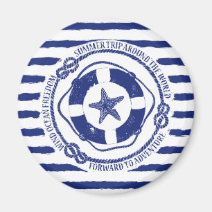 Lifebuoy And Starfish Magnet