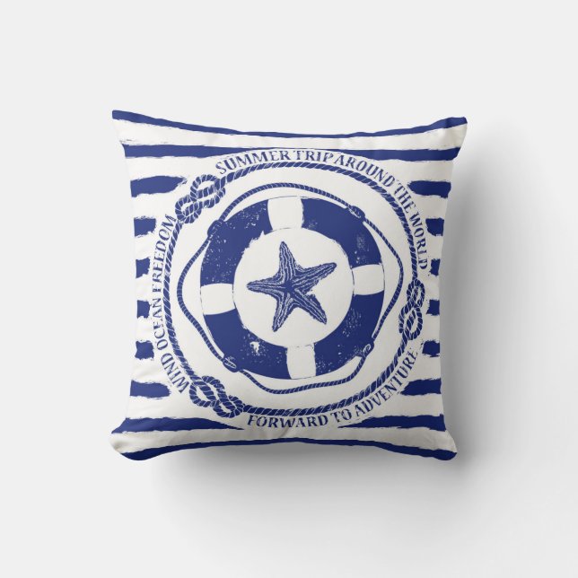 Lifebuoy und Starfish Kissen (Vorderseite)