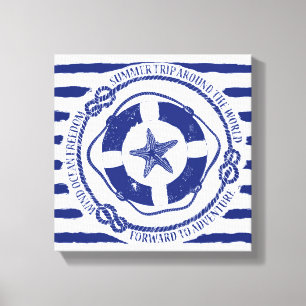 Lifebuoy und Starfish Leinwanddruck