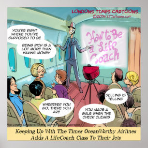 LifeCoach Class Airlines Funny Poster