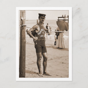 Lifeguard Brighton Beach 1905 Postkarte