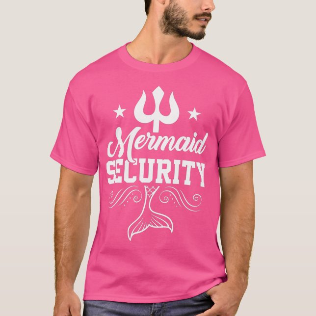 lifeguard Design as mermaid security Motive T-Shirt (Vorderseite)
