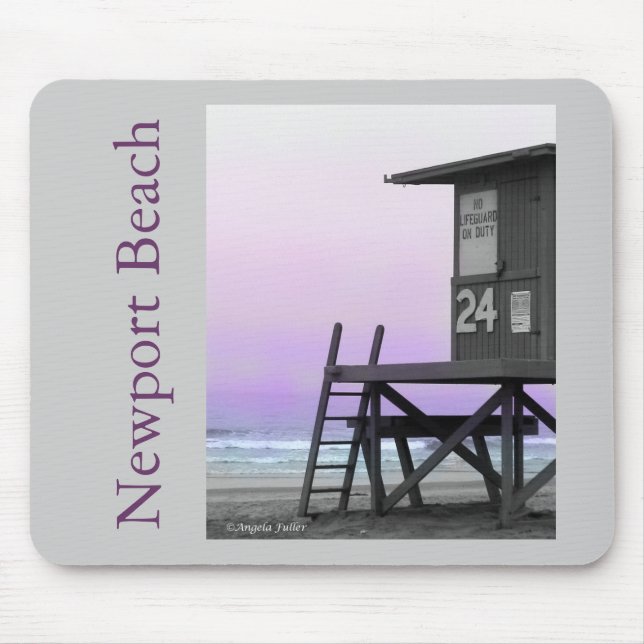 Lifeguard Tower Newport Beach Mousepad (Vorne)