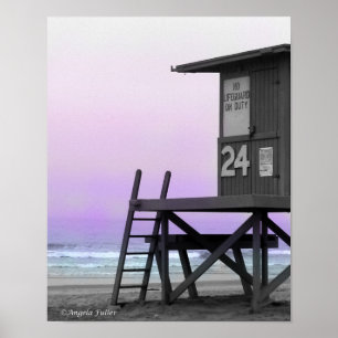 Lifeguard Tower Newport Beach Print Poster