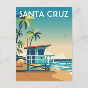 Lifeguardhütte in Santa Cruz, Kalifornien Reise Postkarte