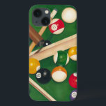 Lifelike Billiards Table with Balls and Chalk Case-Mate iPhone Hülle<br><div class="desc">Rack 'em up with this spekular painting of a billiards von Jennifer Goldberger. The balls look new, the felt looks immaculate, and the chalk has already been applied to the cue sticks. Hang this in your home, or gift it to a friend or loved one who enjoys a game of...</div>