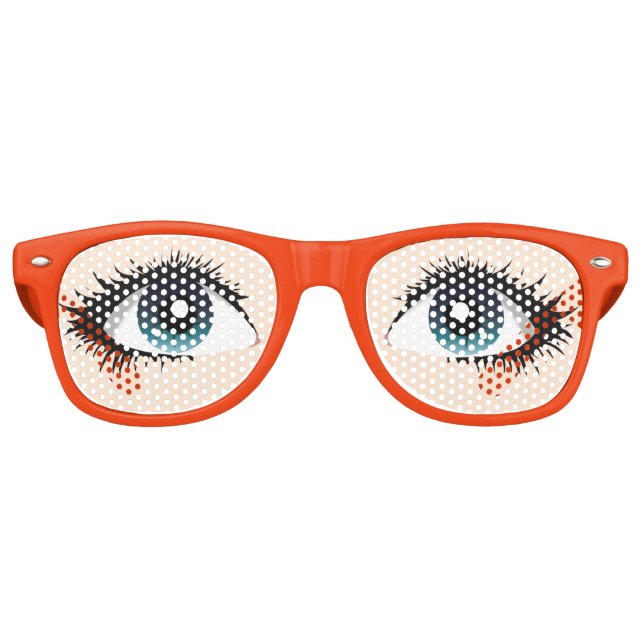 Lifelike Open Eyes Party Sonnenbrille (Vorderseite)