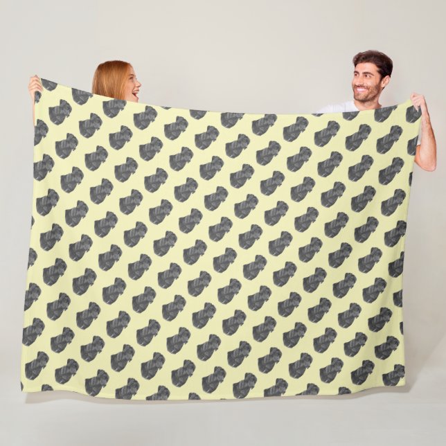 Lifelike Porträtmalerei des schwarzen Labrador-Hun Fleecedecke (Beispiel)