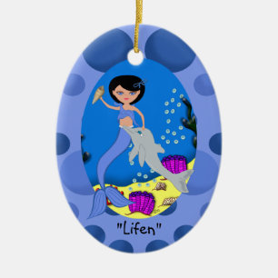 Lifen Blue Mermaid Ornament