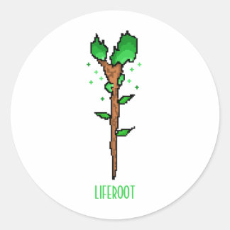 Liferoot-Zauberstab Fantasywaffe Runder Aufkleber