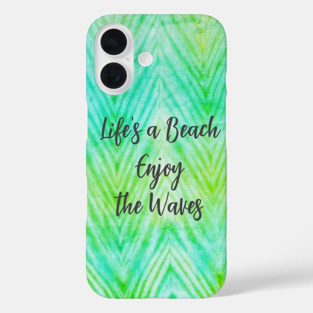 Life's a Beach Genießen Sie das Waves Blue Texture Case-Mate iPhone Hülle (Rückseite)