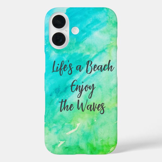 Life's a Beach Genießen Sie das Waves Blue Texture Case-Mate iPhone Hülle (Rückseite)