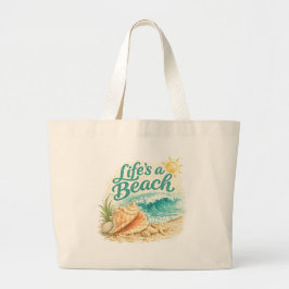 Life's A Beach Jumbo Stoffbeutel