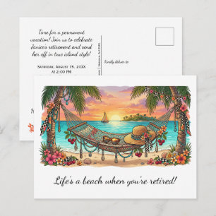 Life's a Beach Rentnerparty Postkarte