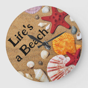"Life's a Beach" Wanduhr 