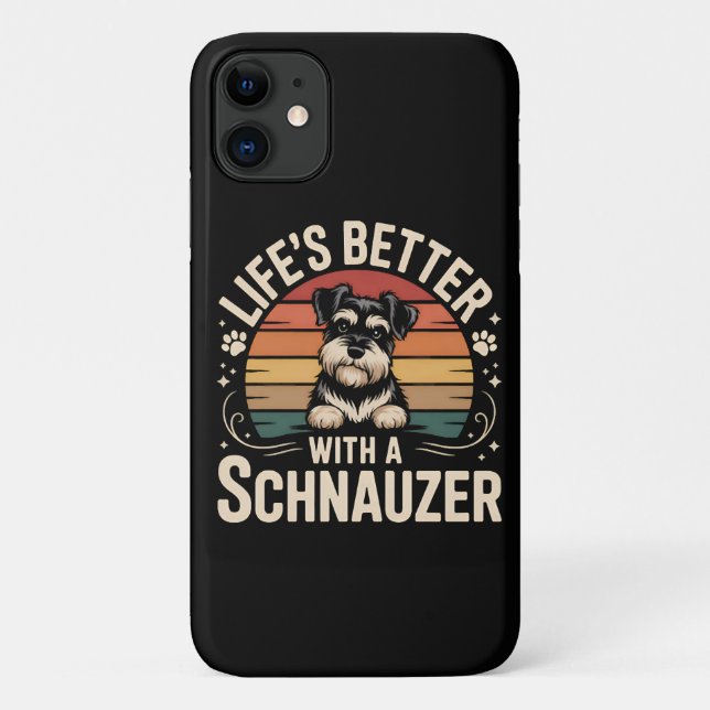 Life's Better With A Schnauzer Case-Mate iPhone Hülle (Rückseite)