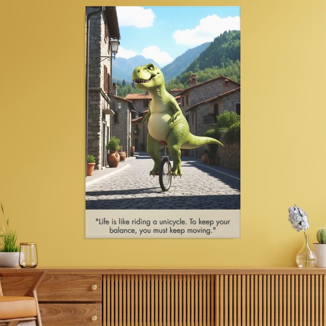 'Life's like riding a bicycle' motivational canvas Leinwanddruck (Insitu (Wohnzimmer))