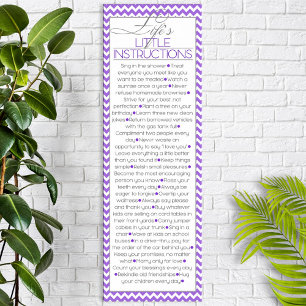 Lifes Little Instructions (lilac) Poster
