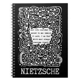Lifes SECRET Zitat von Nietzsche Notizblock
