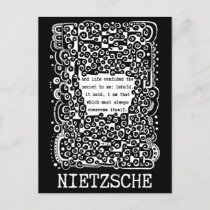 Lifes SECRET Zitat von Nietzsche Postkarte