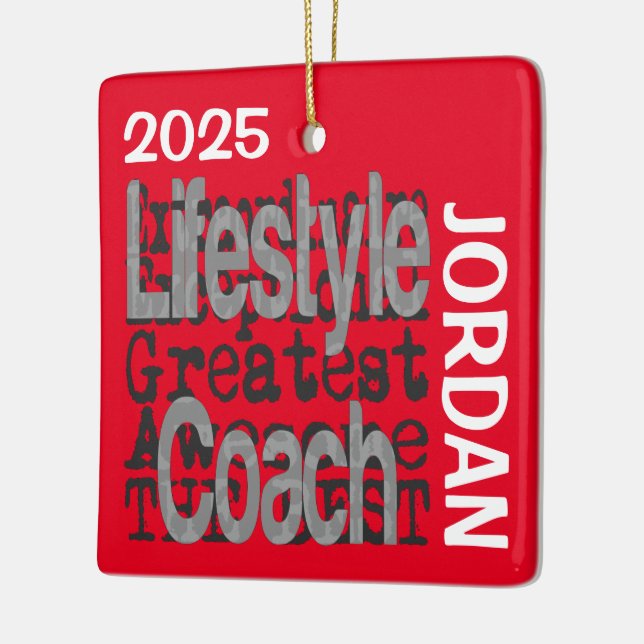 Lifestyle Coach Extraordinaire CUSTOM Keramikornament (Links)
